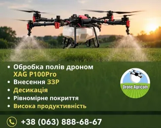 Обприскування агродронами — внесення ЗЗР
